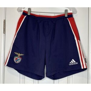 Adidas Men's Vintage S.L Befica Lined Soccer Athletic Shorts Navy Red White Sz M